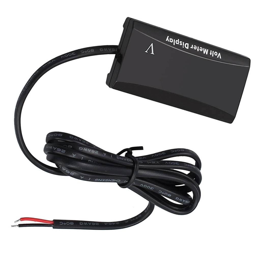 Red Led Voltmeter 12V 1Pack For Car And Motorcycle With Low Power Consumption And Anti-Frost Features