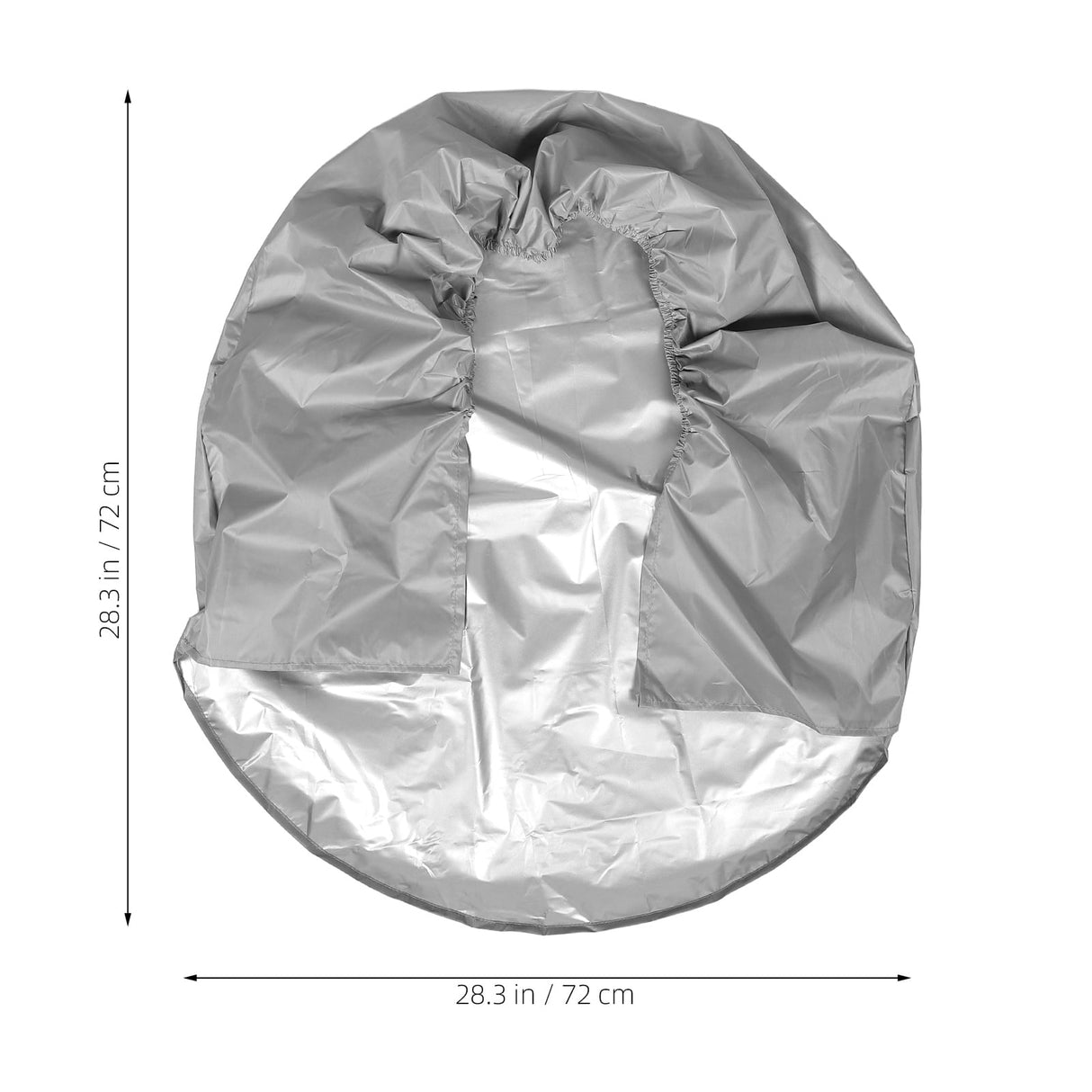 1Pcs RV Spare Tire Cover in Grey Coated Polyester Prevents Cracking and Extends Lifespan