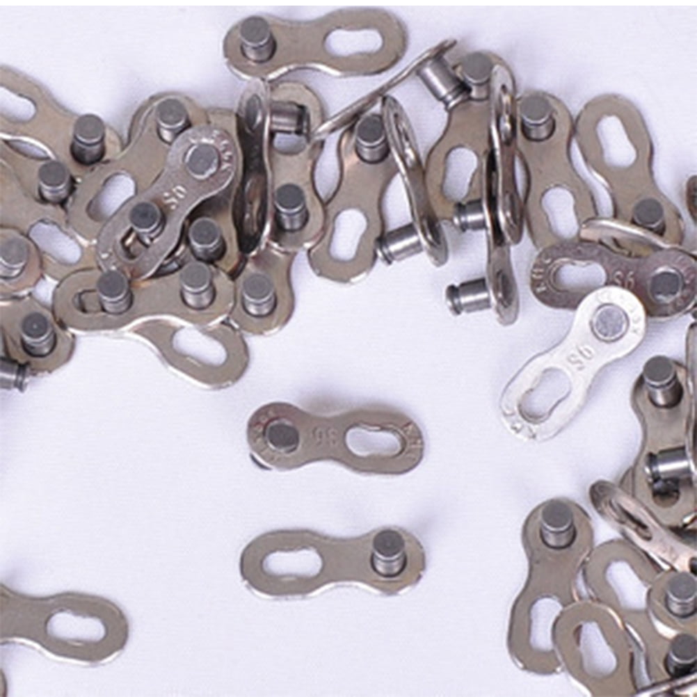 1 Pair Speed Chain Stainless Steel Buckle Chain for Bicycle Maintenance 9 Bike Chain Silver