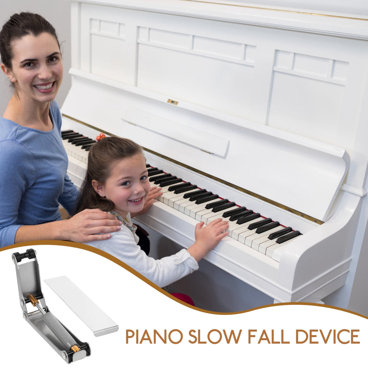 Pianists Must Have 1Pack Piano Tool Slow Fall Device Metal Buffer for Protecting Piano Structure During Use