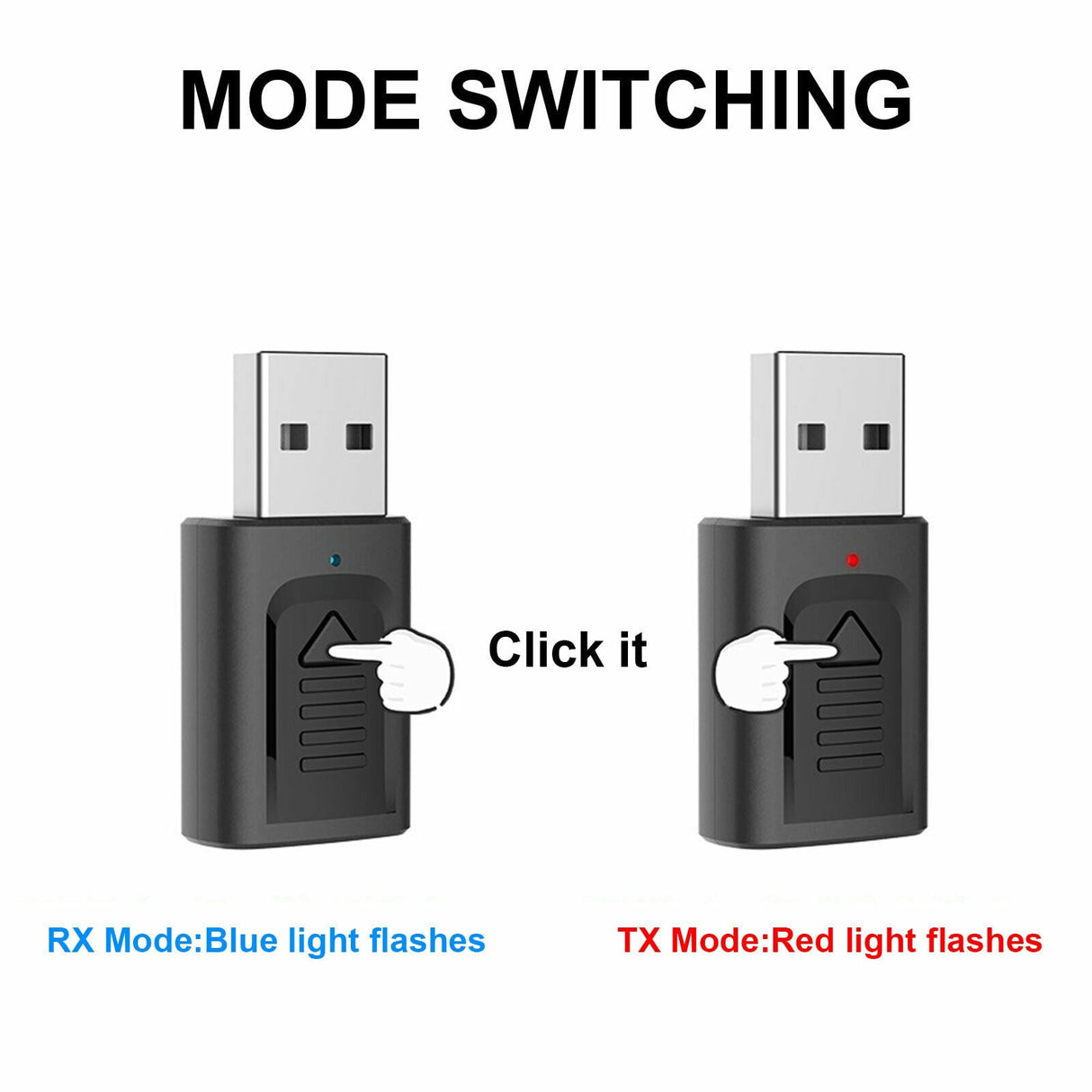 4 IN 1 5.0 Bluetooth Adapter USB Wireless Bluetooth Sender Receiver Music Audio for TV Portable 3.5mm AUX Adaptor