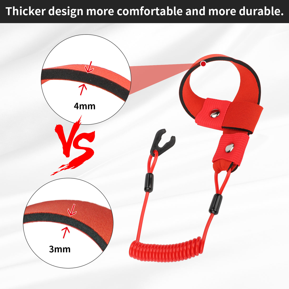 Stop Kill Safety Lanyard for Yamaha Jet Ski WaveRunner FX140 WaveVenture WaveRaider WaveJammer WaveBlaster