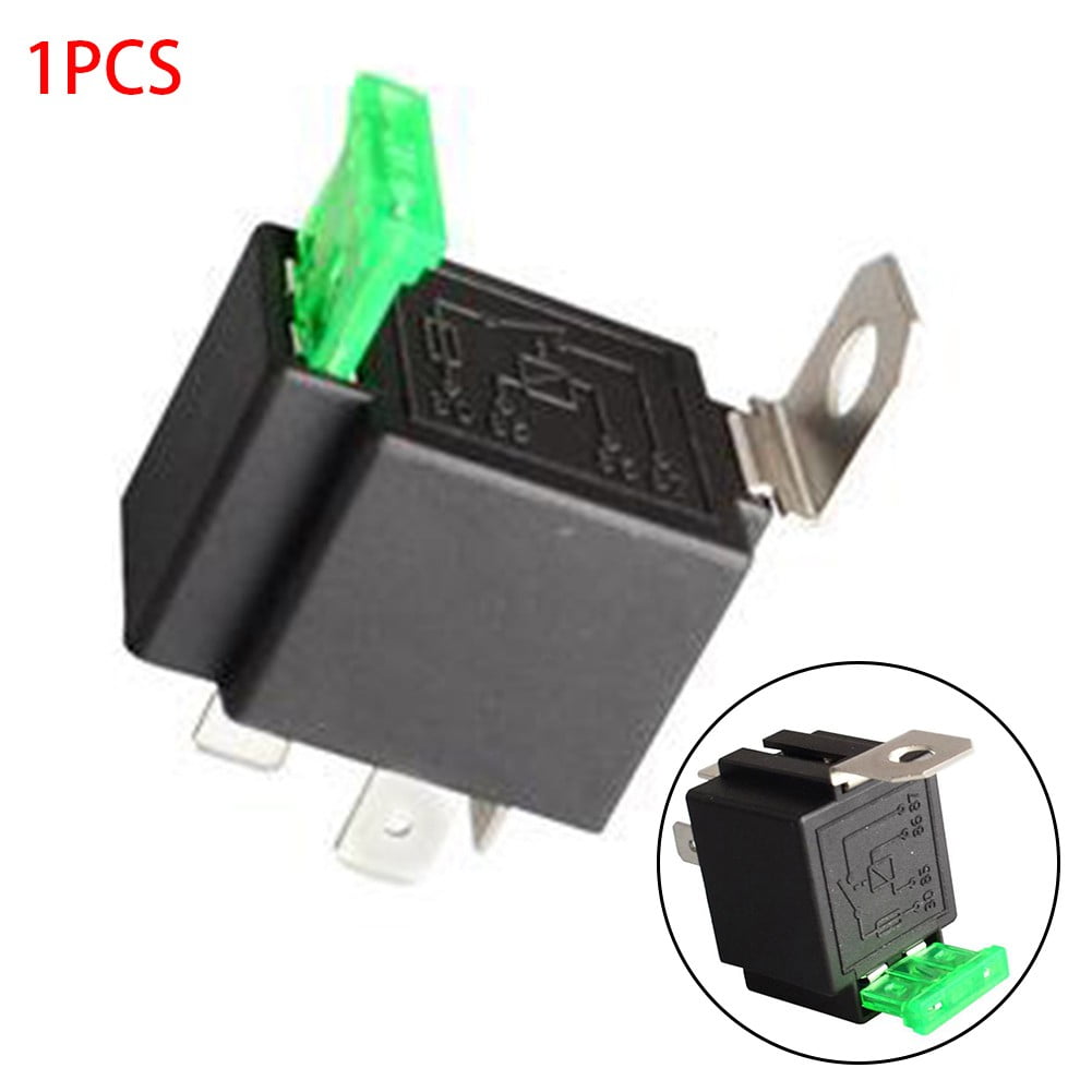 12V Relay 4Pin Automotive 30Amp 30A Normally Open Contact Fused + 30A Fuse