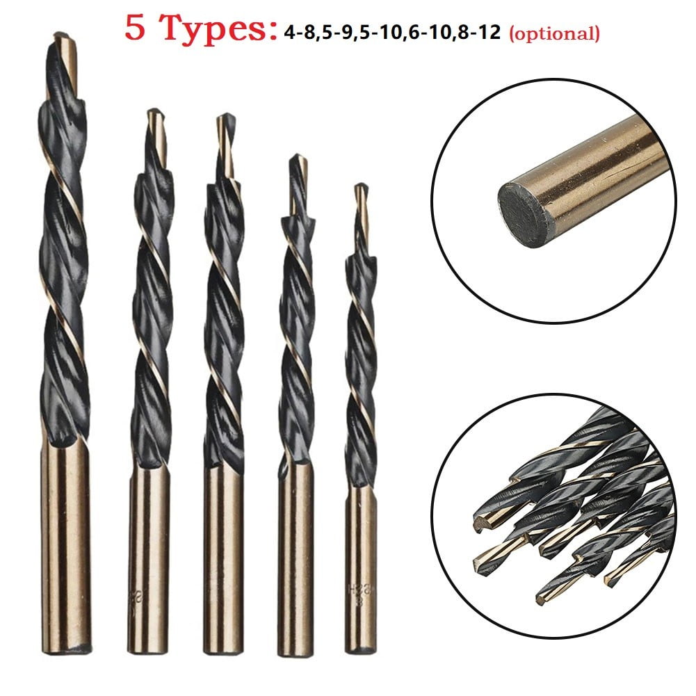 Step Drill Bits Manual Pocket Hole Jig 8-4/9-5/10-5/10-6/12-8Mm Woodworking Tool 45421