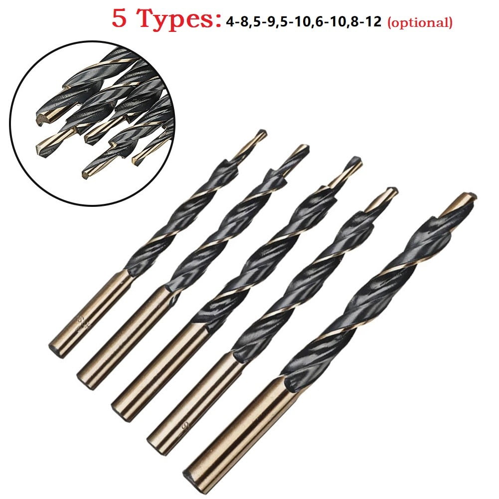 Step Drill Bits Manual Pocket Hole Jig 8-4/9-5/10-5/10-6/12-8Mm Woodworking Tool 45421