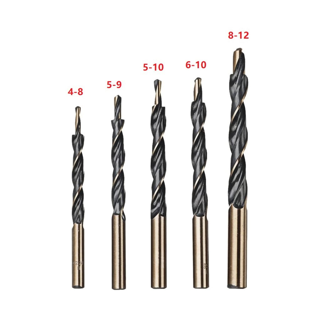 Step Drill Bits Manual Pocket Hole Jig 8-4/9-5/10-5/10-6/12-8Mm Woodworking Tool 45421