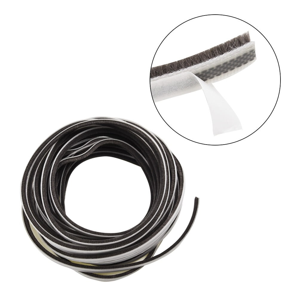 Decor Bottom Bristle Pile Seal Film Door Draught Excluder Brush Weather Strip 10M 5/9/15/23Mm Diy Home High Quality White 9×5Mm 9×23Mm Brown
