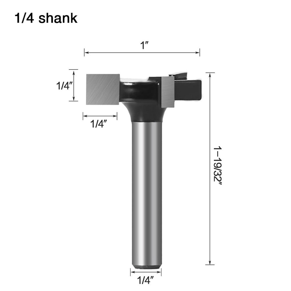 Durable 1/4 Inch Shank Cnc Spoilboard Surfacing Router Bit Carbide Tipped Tool Smile Home
