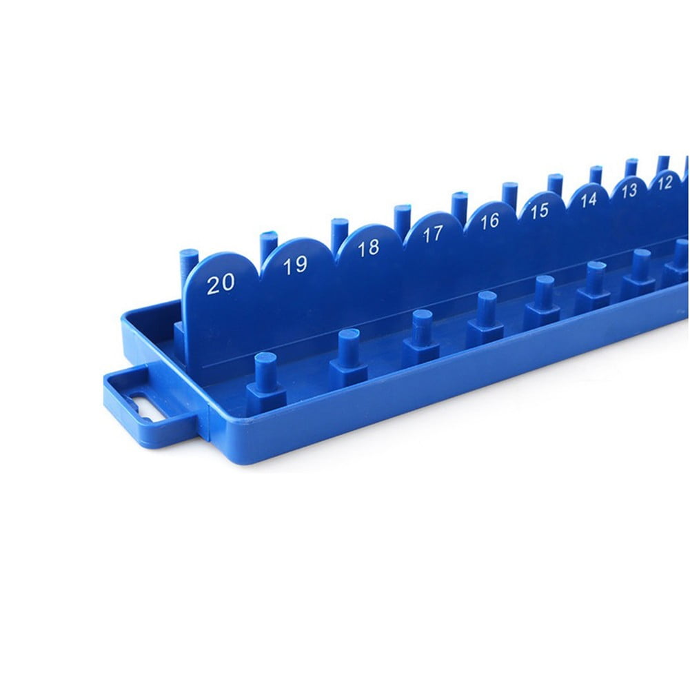 Practical Socket Storage Organizer Tool Organizer Wrench 3/8 Inch Sleeve Bracket Metric Socket Tray Rack Holder Smile Home