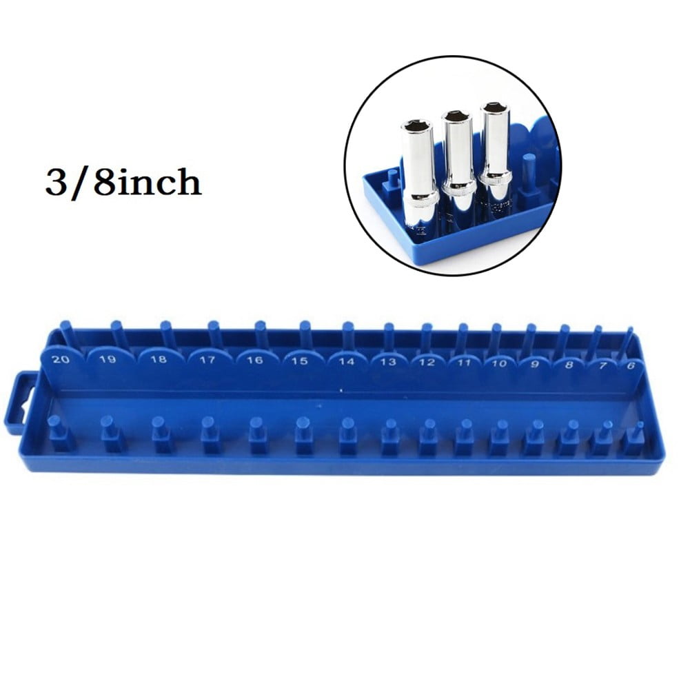 Practical Socket Storage Organizer Tool Organizer Wrench 3/8 Inch Sleeve Bracket Metric Socket Tray Rack Holder Smile Home