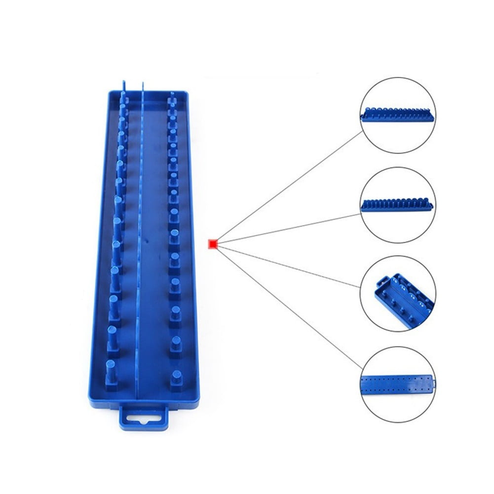 Practical Socket Storage Organizer Tool Organizer Wrench 3/8 Inch Sleeve Bracket Metric Socket Tray Rack Holder Smile Home