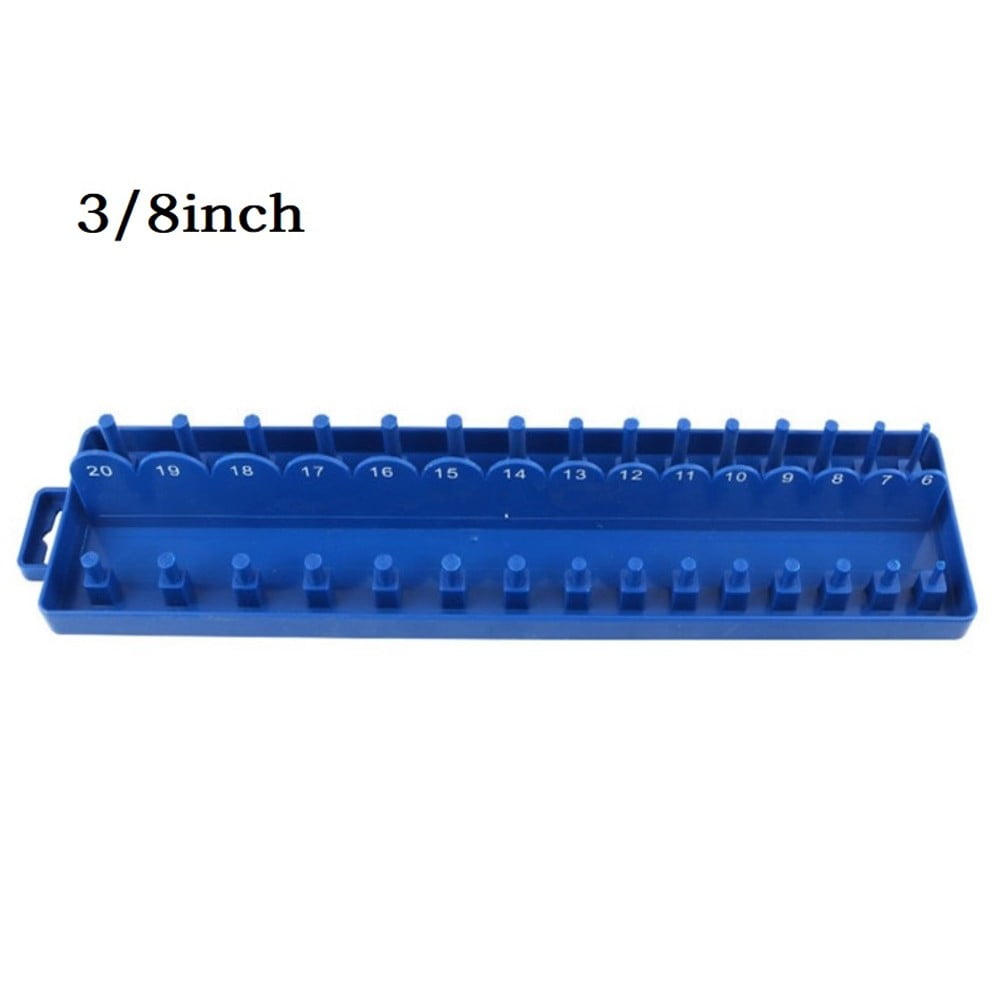 Practical Socket Storage Organizer Tool Organizer Wrench 3/8 Inch Sleeve Bracket Metric Socket Tray Rack Holder Smile Home
