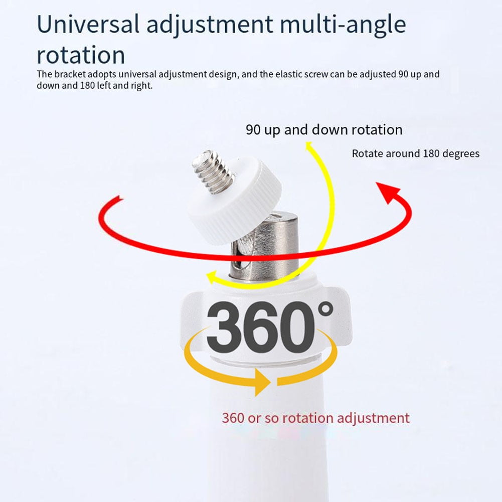 360° Rotating Universal Monitoring Bracket Indoor Outdoor Universal Camera Base Outdoor Camera Base Monitoring Accessories Black Smile Home White