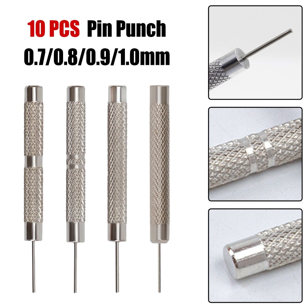 Watch Strap Pin Pin Punch Link Punch Pin Stick- Watch Repair Tool 0.7-1.0Mm 10Pcs Bar Hammer Punch Thimble Durables 0.9Mm Smile Home 0.9 mm