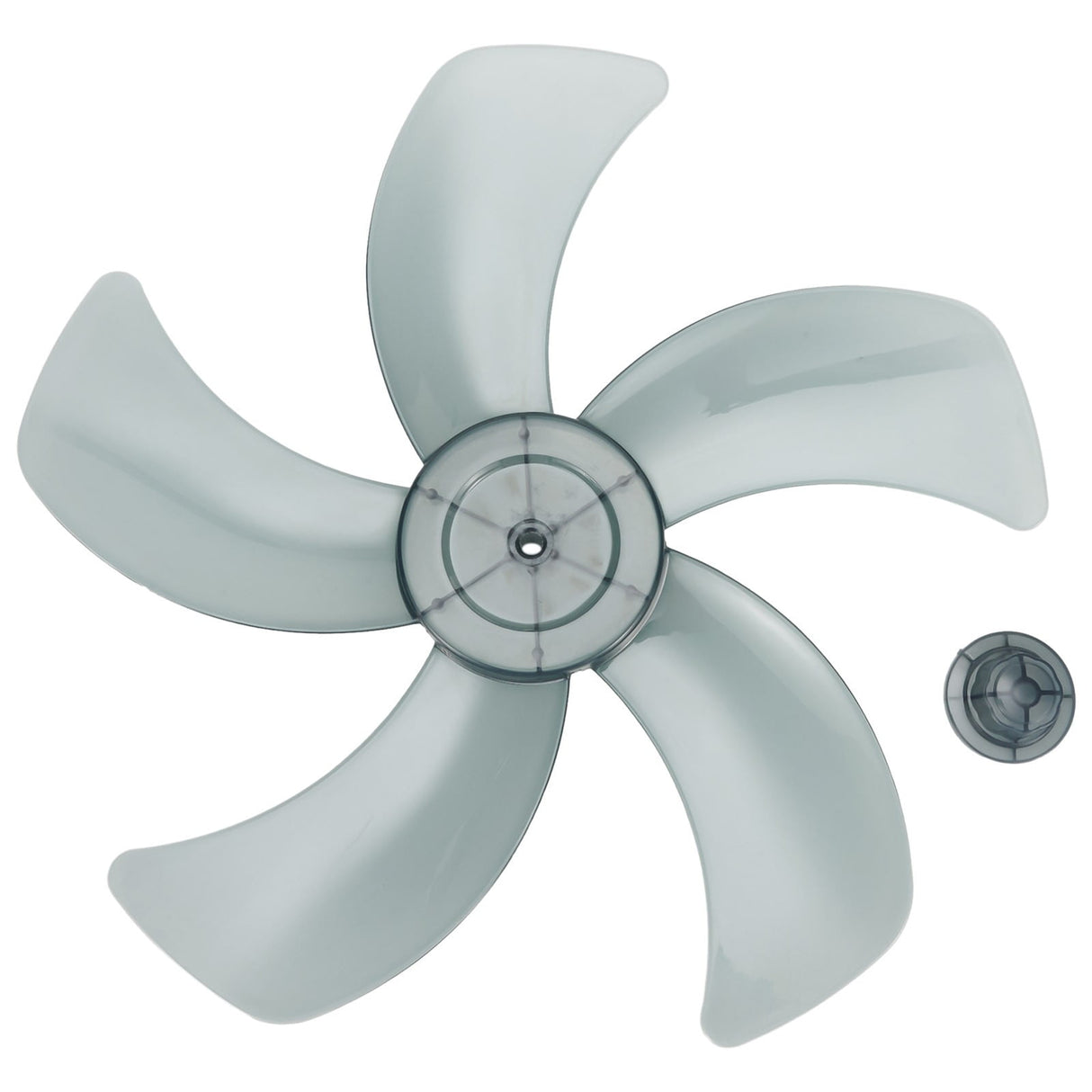 16 Inch Plastic Fan Blade With Nut Cover 5-Leaf Design for Pedestal or Desk Fan Replacement Part for 16"/375Mm Stand Fan Black