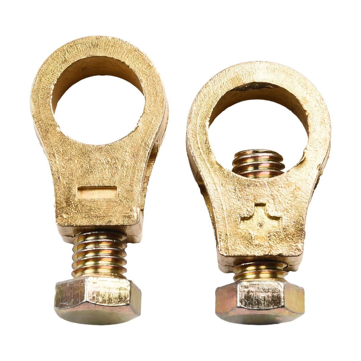 Pure Copper Car Battery Terminal Clamps Set Positive Negative Post Connectors With Bolts And Washers