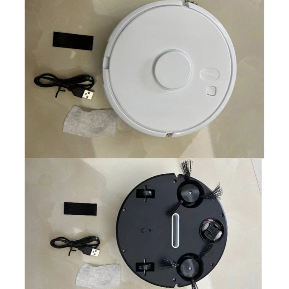 Smart Robot Vacuum Cleaner With Self-Charging App Control Multiple Cleaning Modes For Home Floors White Or Black Black black