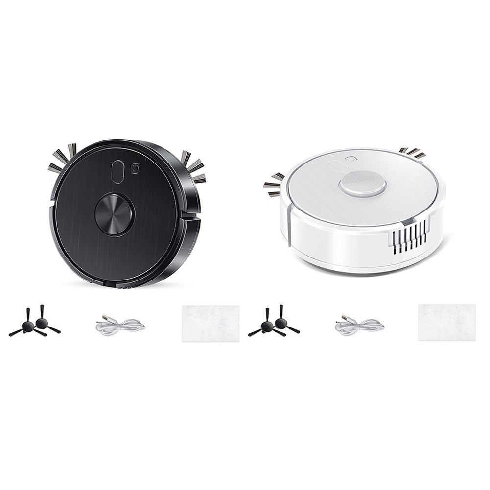 Smart Robot Vacuum Cleaner With Self-Charging App Control Multiple Cleaning Modes For Home Floors White Or Black Black black