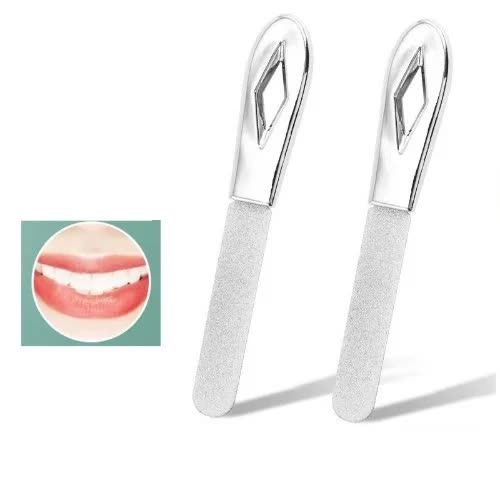 2-in-1 Stainless Steel Nail and Tooth File Set - Double-Sided Polishing Tool with Diamond Polishing Strips and Multi-Purpose Fine Grinding Tool, 2-Pack