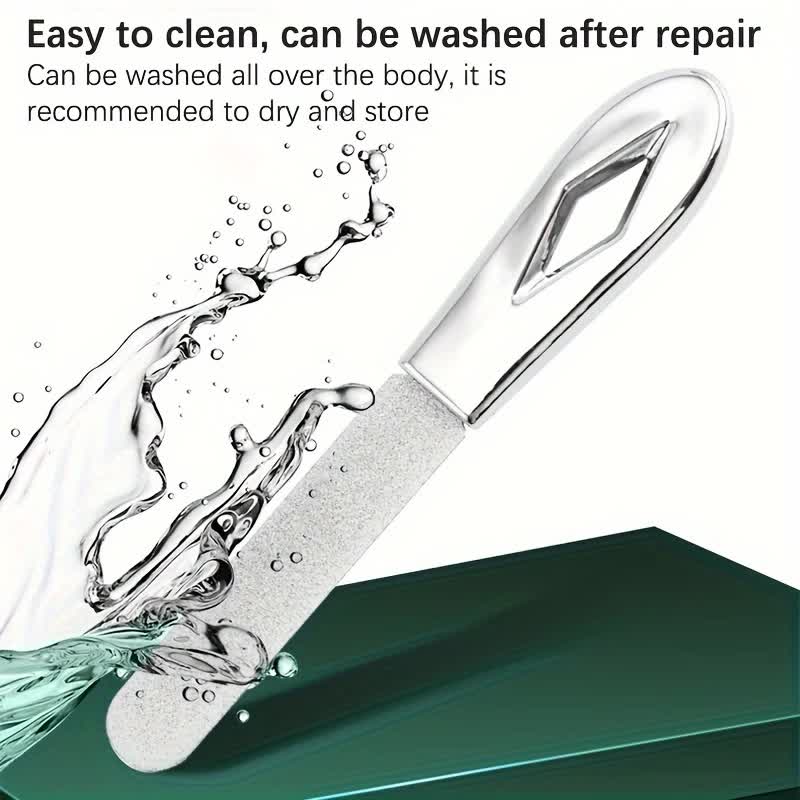 2-in-1 Stainless Steel Nail and Tooth File Set - Double-Sided Polishing Tool with Diamond Polishing Strips and Multi-Purpose Fine Grinding Tool, 2-Pack