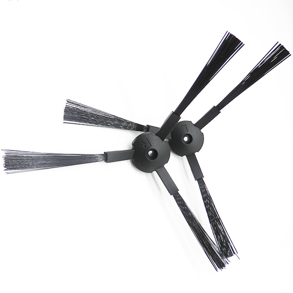 V3 V5 A4 A6 Robot Vacuum Side Brushes Replacement Kit High Strength Durable Accessories for Robotic Sweeper Spare Parts Cleaning Maintenance 1 Pair Black