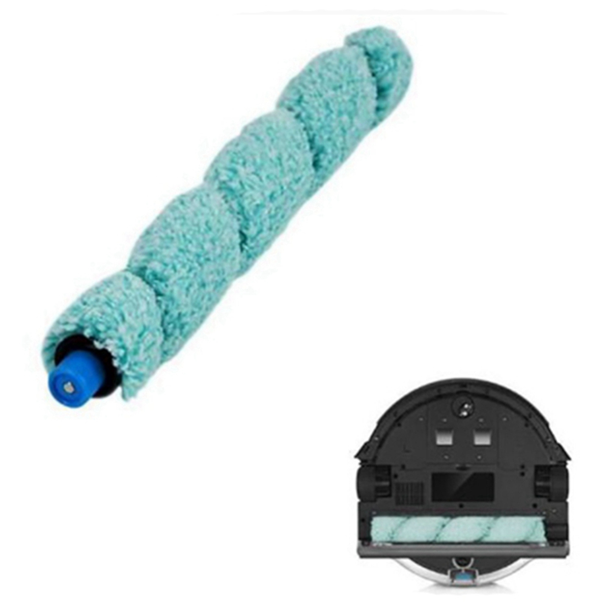 2Pc Floor Washing Robotic Cleaner Main Brush Scraper Replacement for W400 Floor Washing Robot Parts Accessories,2 x Sweeper roll brush,blue