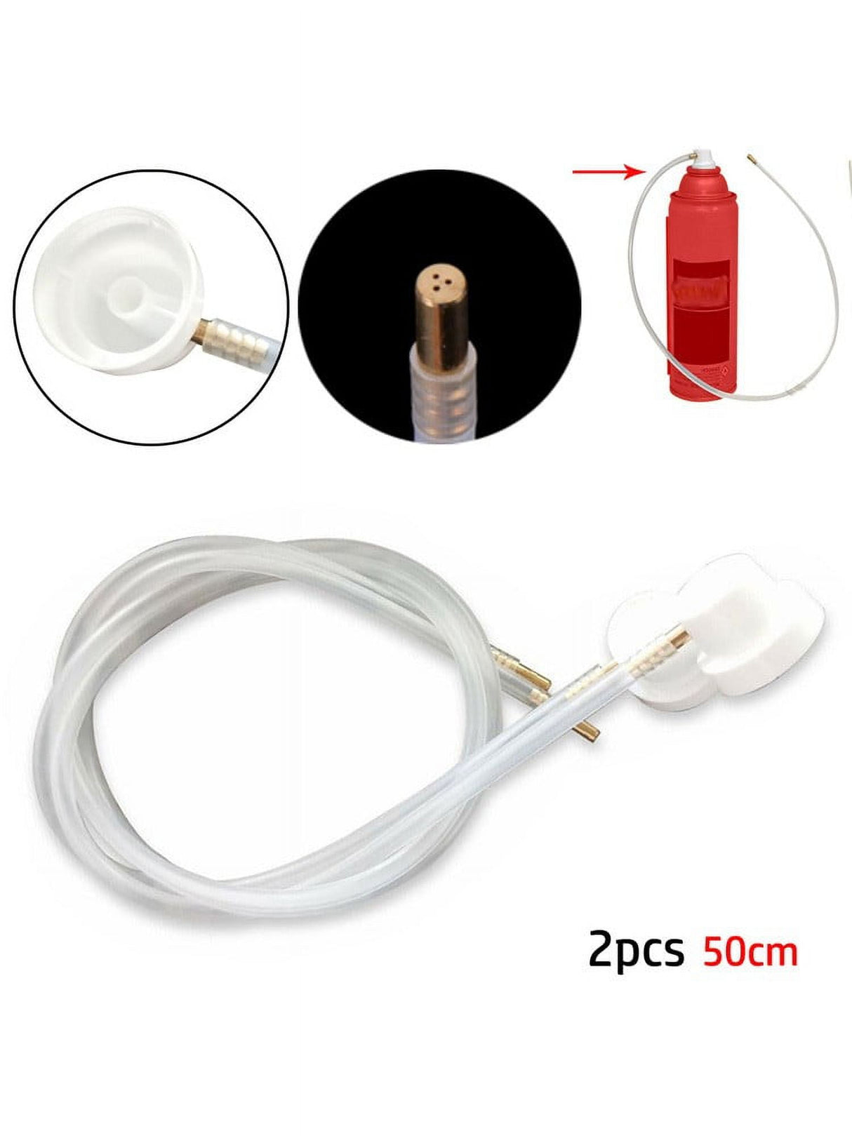 2Pcs Fluid Film Nozzle Extension Hose for Aerosol Cans Spray 50Cm