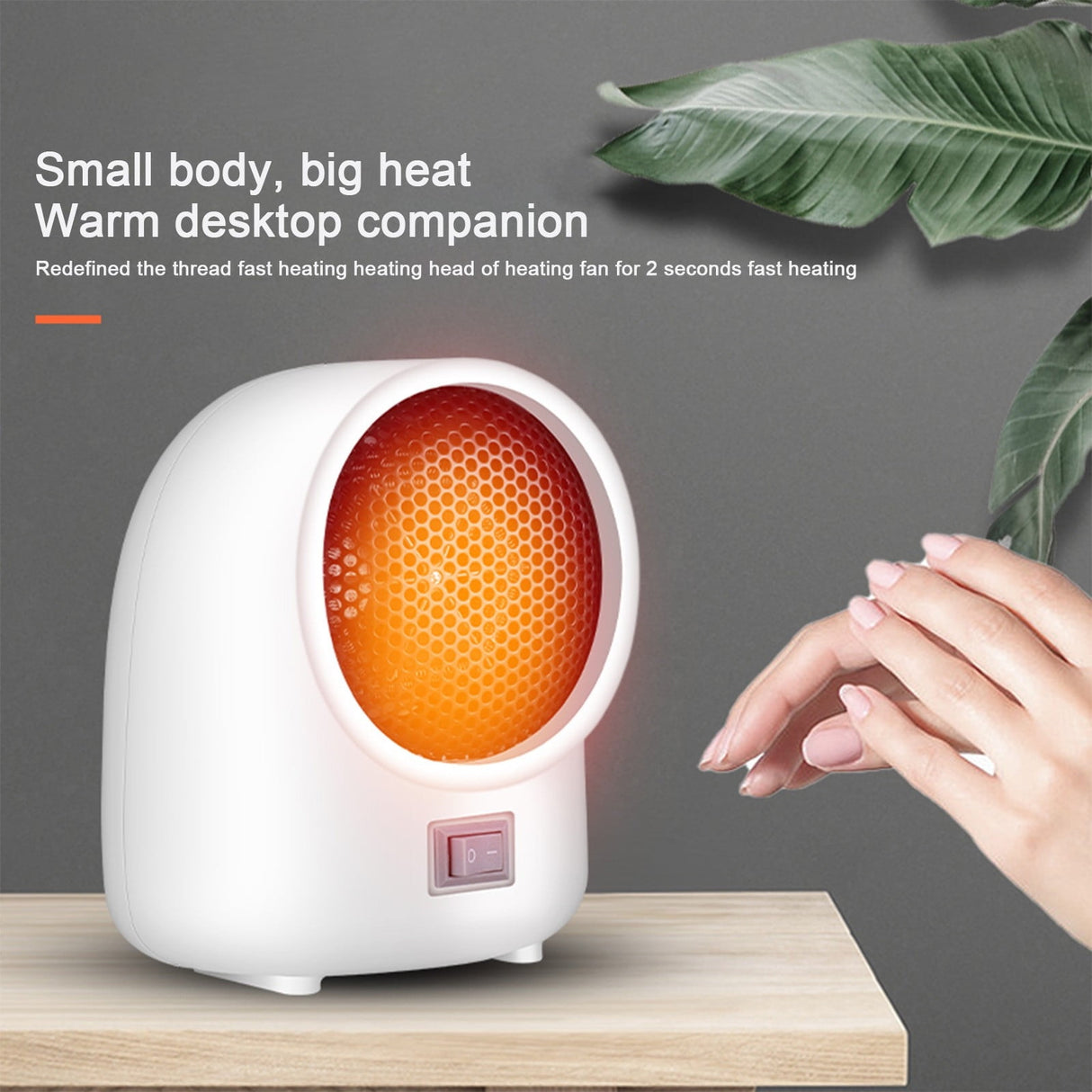 Space heater,Portable Quiet Desk Heater,Energy-Saving Bathroom Heater,Tipping and Overheating Protection,Fast Heating Small Space Warmer ABS PPS Energy Saving Indoor Decor for Desk White