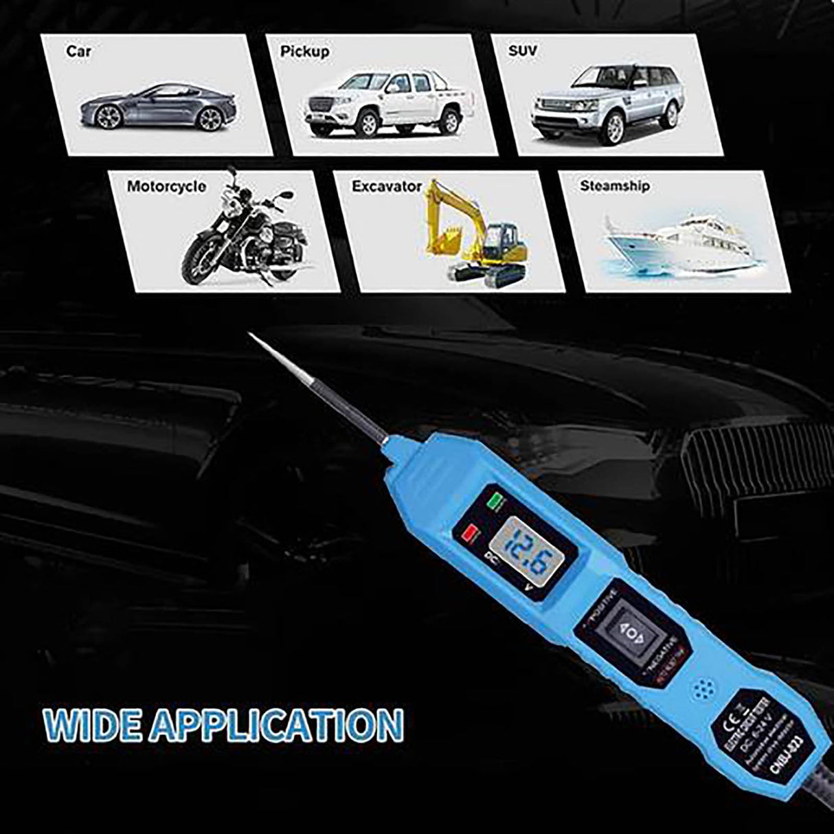 2025 New Car Electric Circuit Tester, Automotive Electrical System Tester, Power Circuit Probe Tester, DC Test Light Automotive Short Circuit Finder with LED Light