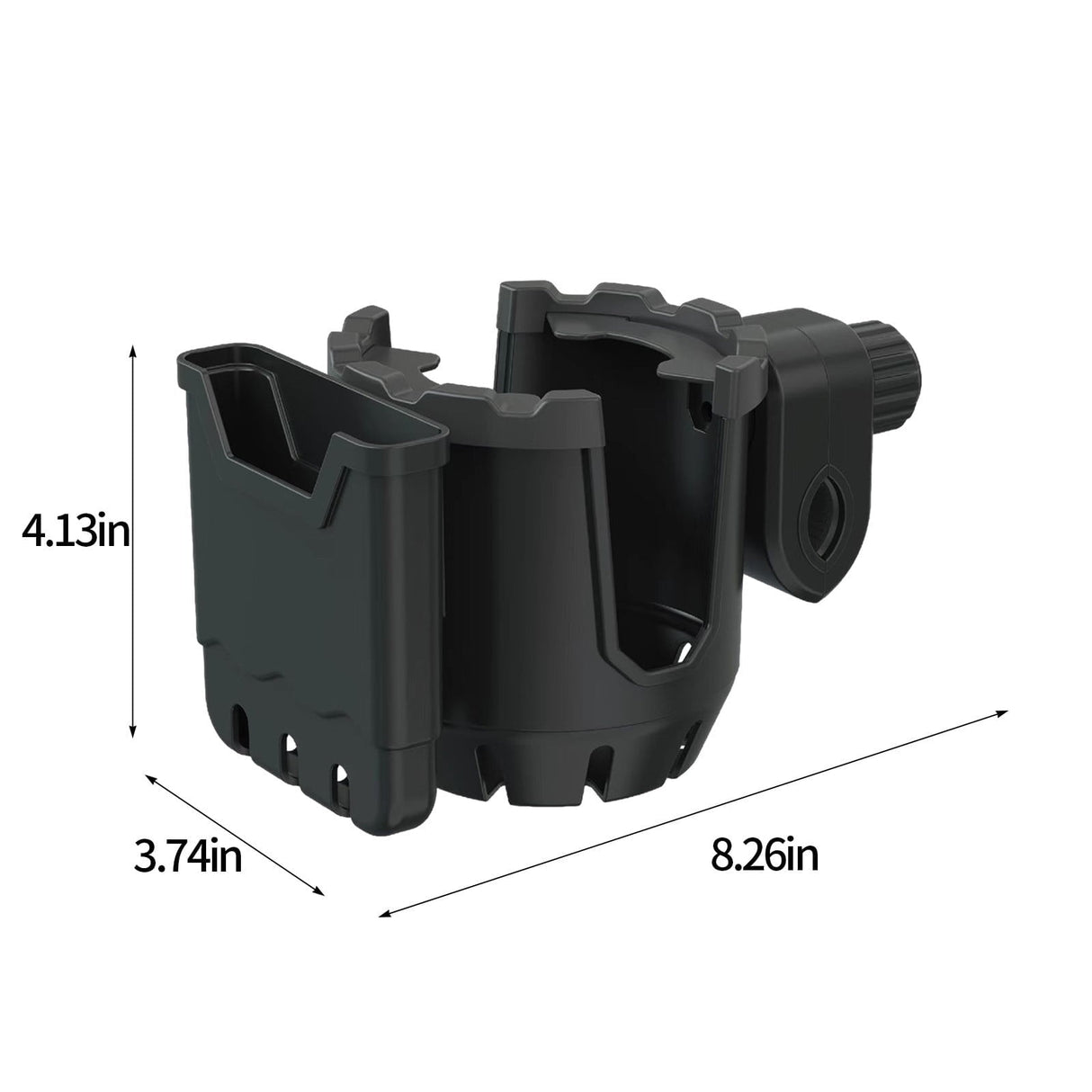 2-in-1 Adjustable Drink Holder,Universal Cup Holder with Cell Phone Holder,Large Diameter Design Bike Cup Holder for Wheelchair Walker Bike, Orange