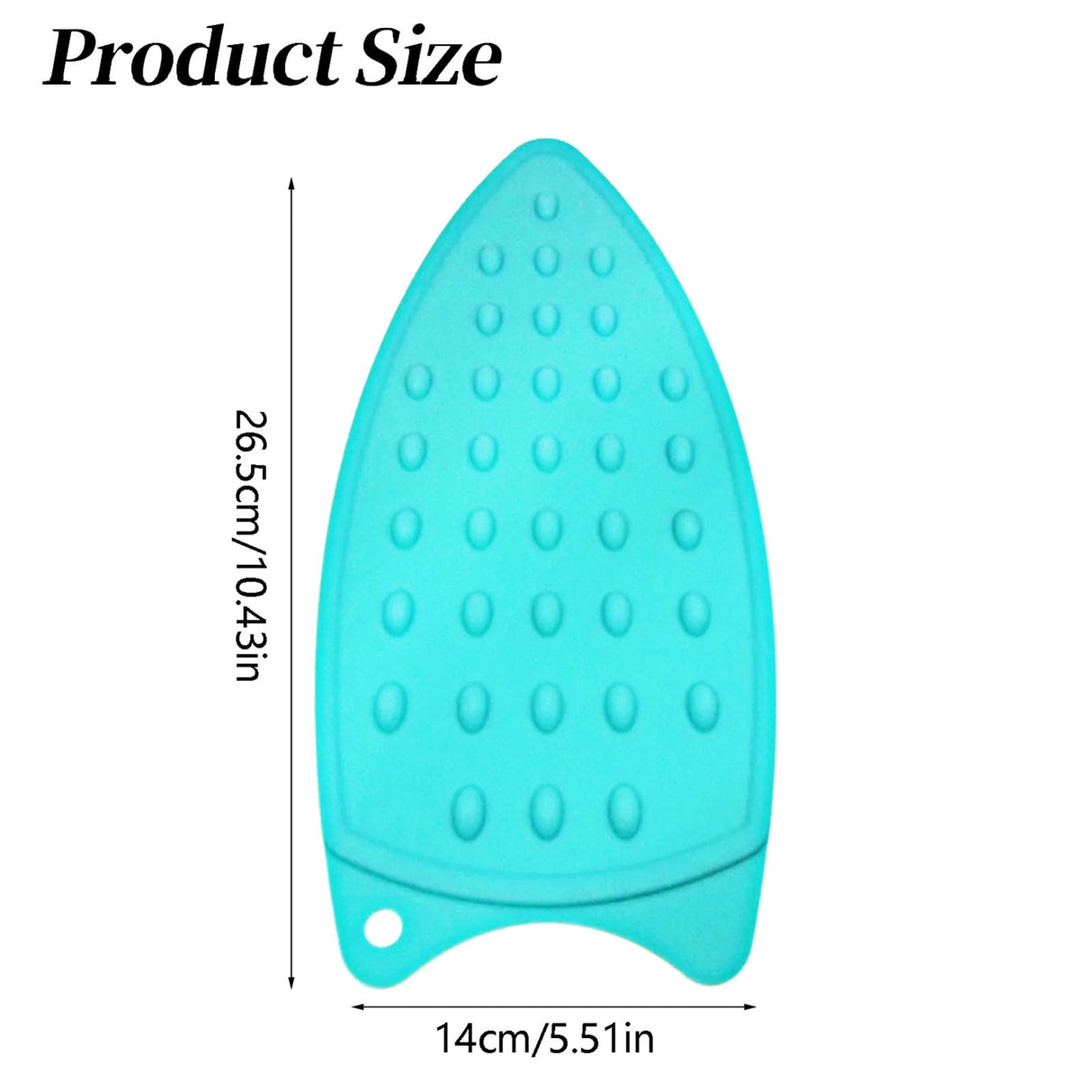 Silicone Anti-Slip Iron Rest Pad for Ironing Board, Heavy Duty Iron Rest Plate, Hot Heat Resistant Steam Compact Mat (Sky Blue/1 Pack) 5.51x10.43 5.51" x 10.43" Sky Blue/1 Pack