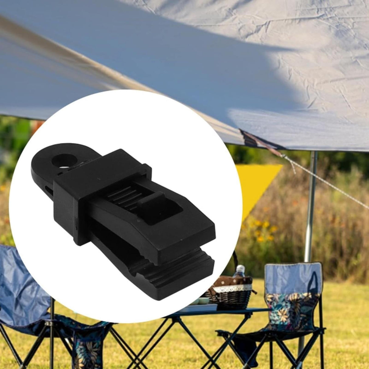 10 Pieces Tarp Clips Heavy Duty Lock Grip, Tarp Clamps for Cover Awnings, Outdoor Camping, Caravan Canopies, Car, Black, 2.5 x 2.2 x 8.1 cm