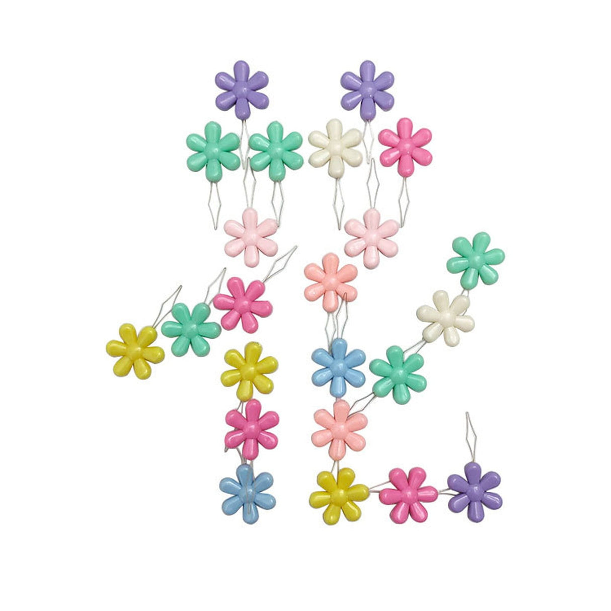 Embroidery Needle Threader Tool Plastic Flower Head Sewing Machine Needle Threader for Hand Sewing Cross Stitch Craft Knitting Quilting (Mix Colors) One Size Pink1