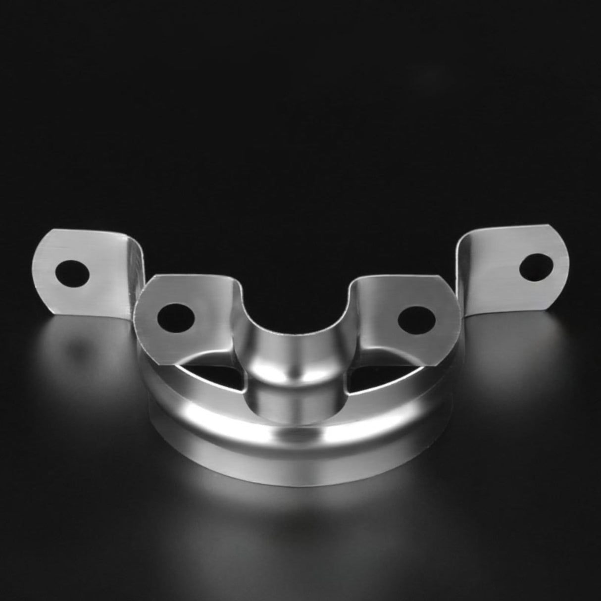 10pcs Stainless Steel Rigid Pipe Strap for 0.78 Inch Hose OD, 2 Holes Cable U Bracket Clamp Hanger Tube Strap Tension Clips, 2.36Inches 2.36" Silver