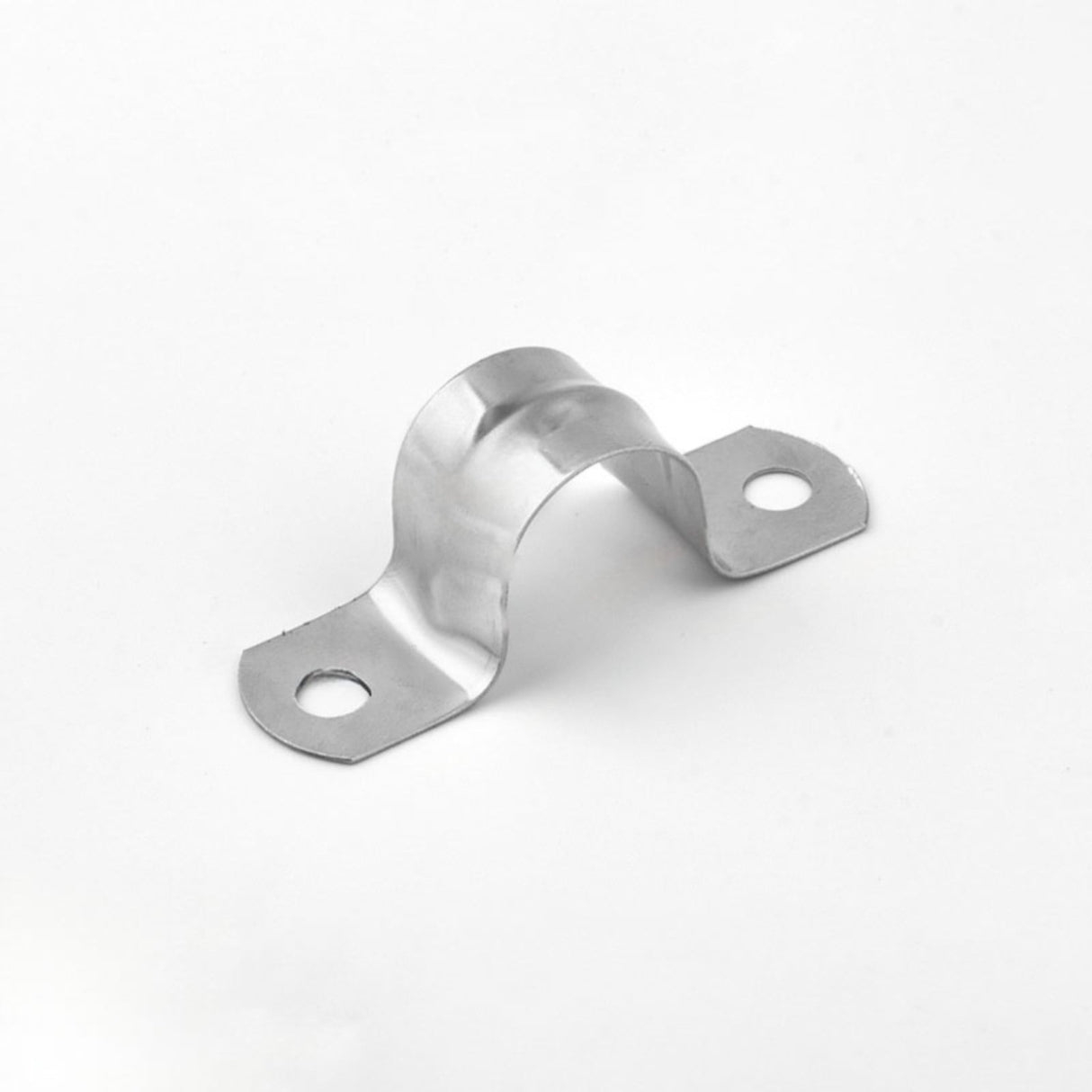 10pcs Stainless Steel Rigid Pipe Strap for 0.78 Inch Hose OD, 2 Holes Cable U Bracket Clamp Hanger Tube Strap Tension Clips, 2.36Inches 2.36" Silver