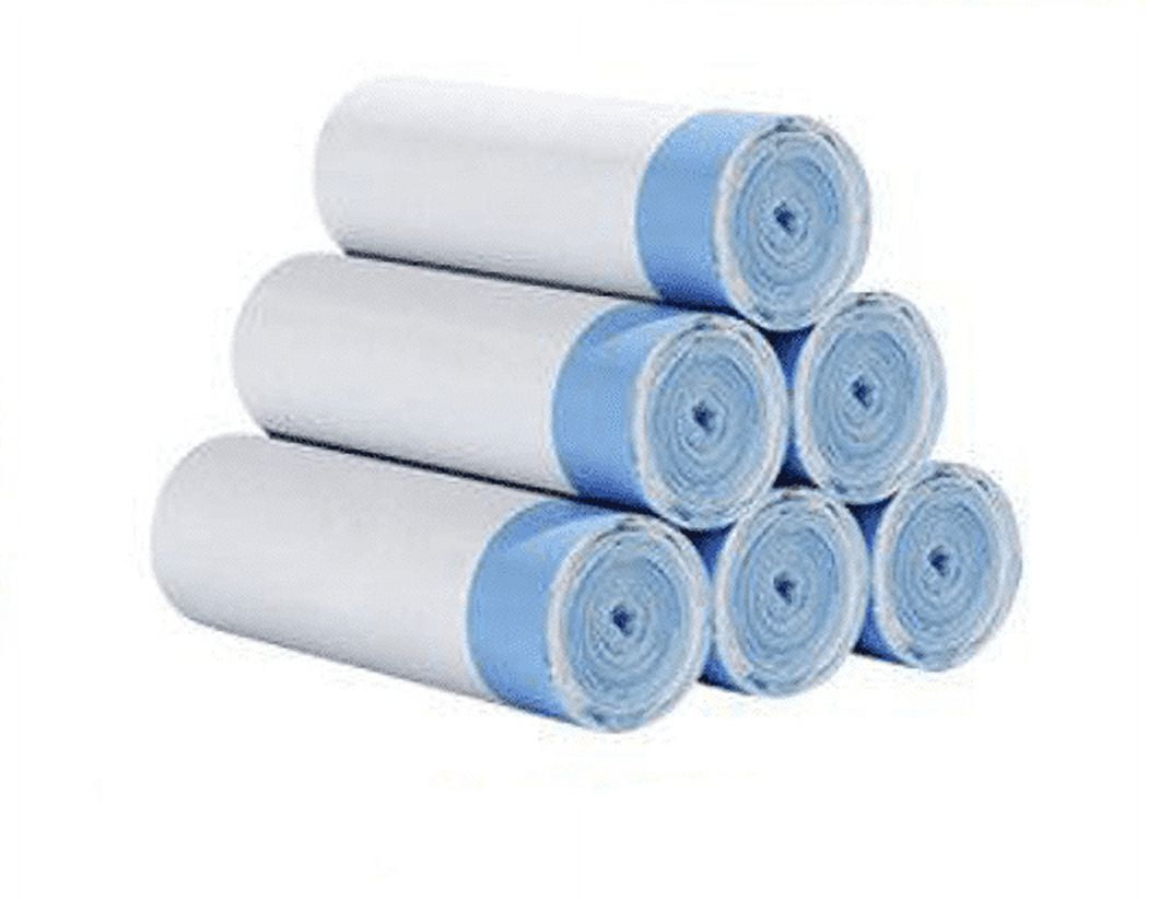 Heavy Duty 13~20 gallon Trash Bags, Ultra Strong Thickened Drawstring Garbage Bags, Clean Burst Scent, 90 Bags, 17.72x19.69 17.72" x 19.69" White