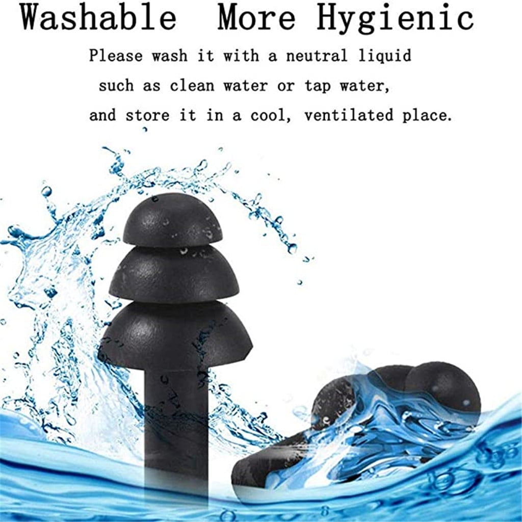 4 Pairs Swimming Ear Plugs for Adults Kids, Waterproof Silicone Surf Pool Diving Accessories Noise Reduction Soft Earplugs, Clearance Sale