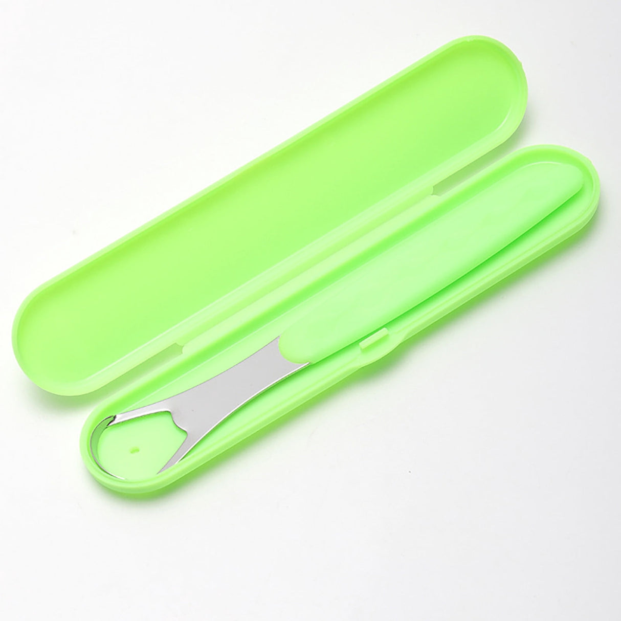 Tongue Scraper Cleaner 100% BPA Free Tongue Scrapers with Soft Handle for Adults, Kids, Healthy Oral Care, Easy to Use, Help Fight Bad Breath,with A Portable Travel Case-Black Green 1.18*0.98*6.1inch 1Pcs