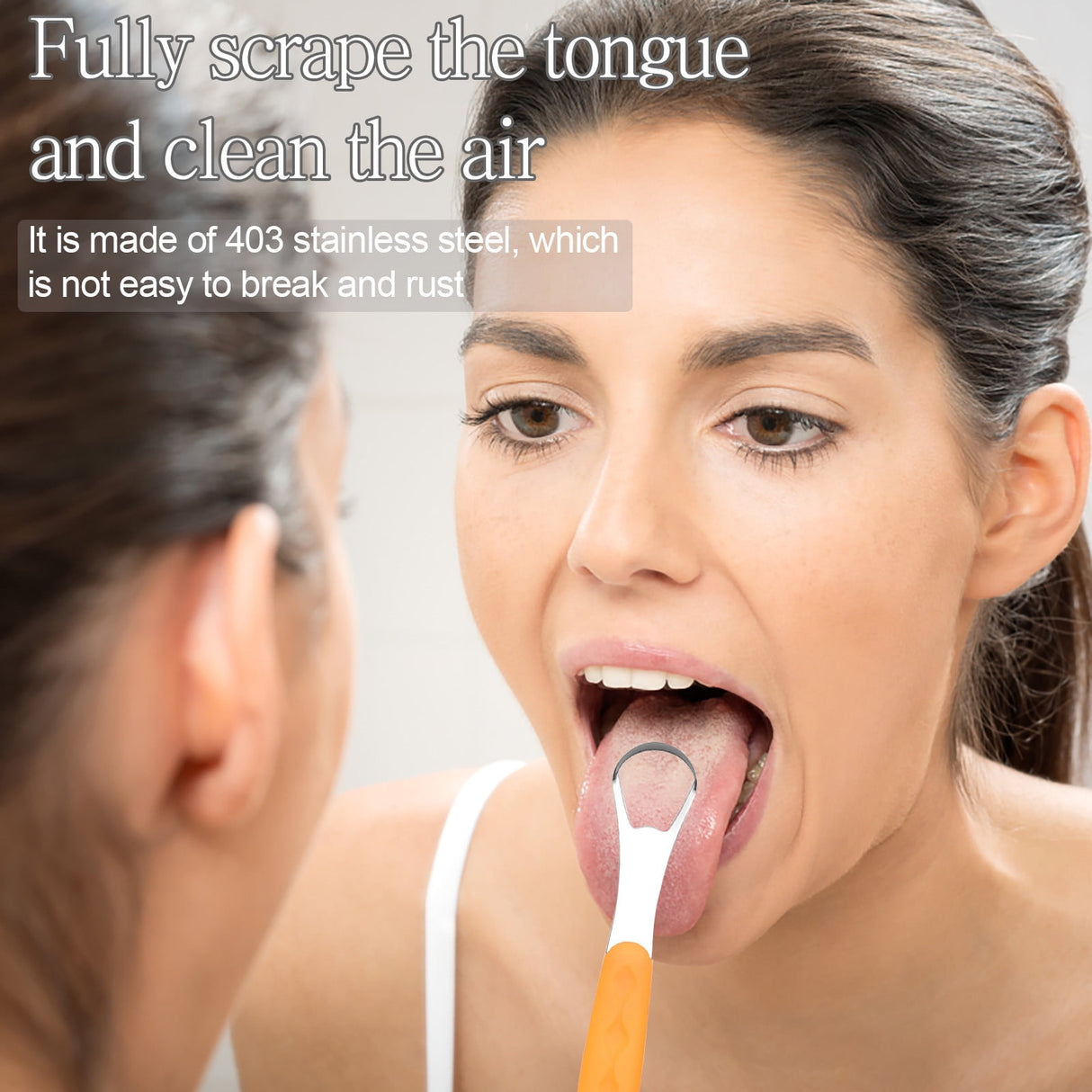 Tongue Scraper Cleaner 100% BPA Free Tongue Scrapers with Soft Handle for Adults, Kids, Healthy Oral Care, Easy to Use, Help Fight Bad Breath,with A Portable Travel Case-Black Orange 1.18*0.98*6.1inch 1Pcs