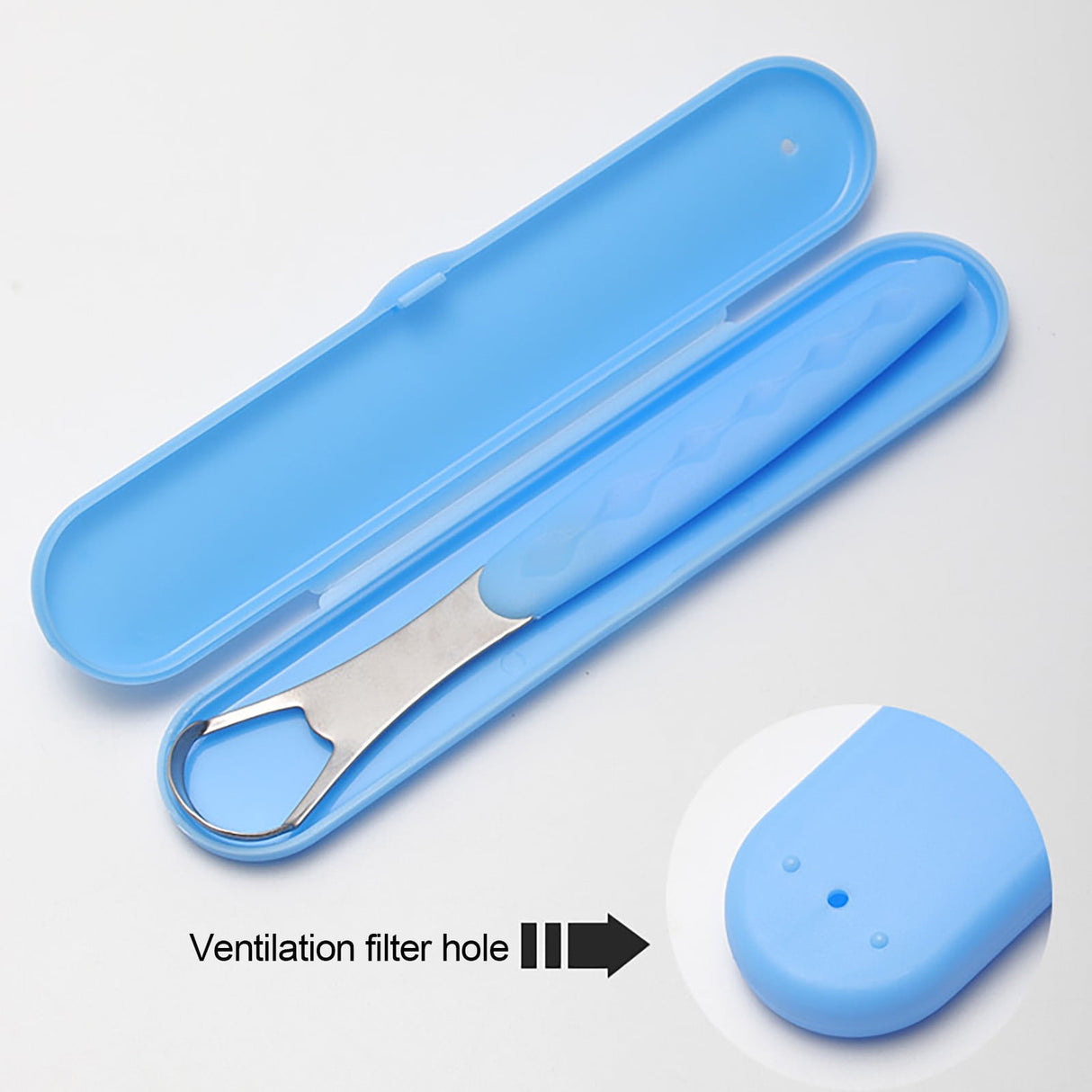 Tongue Scraper Cleaner 100% BPA Free Tongue Scrapers with Soft Handle for Adults, Kids, Healthy Oral Care, Easy to Use, Help Fight Bad Breath,with A Portable Travel Case-Black Orange 1.18*0.98*6.1inch 1Pcs