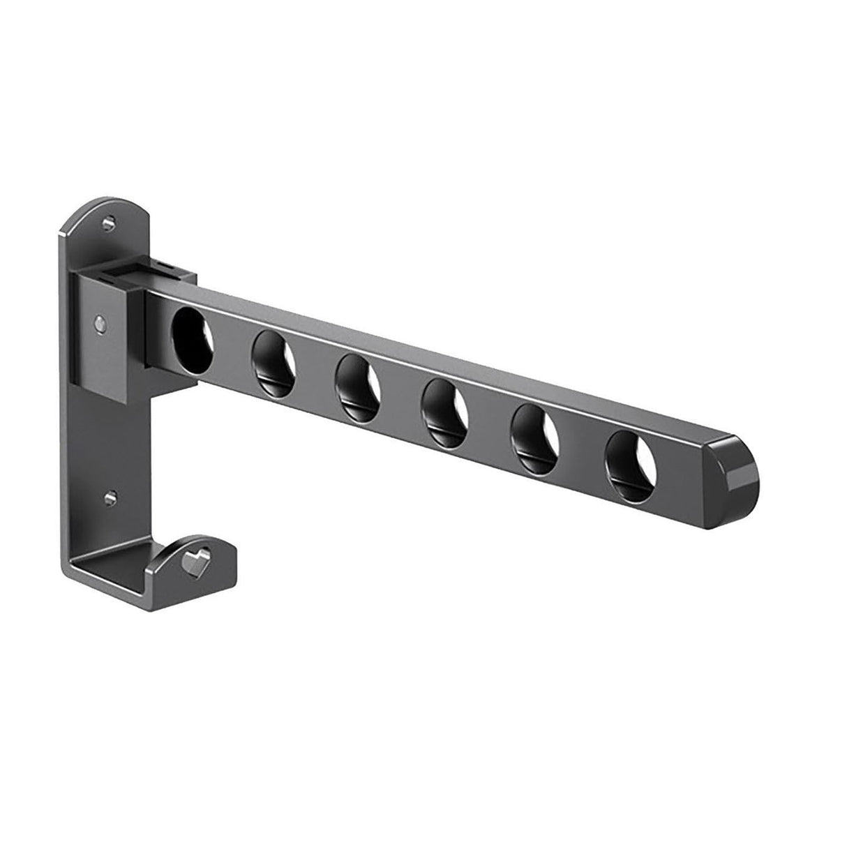 Retractable Folding Wall Hanger, Folding Clothes Hanger Rack, Clothes Storage Organizer, Laundry Hanger, Sturdy Hanging Dryer Rack Clothes Hooks of Metal (Matte Grey) 4.81x1.18x9.84 4.81" x 1.18" x 9.84" Black2