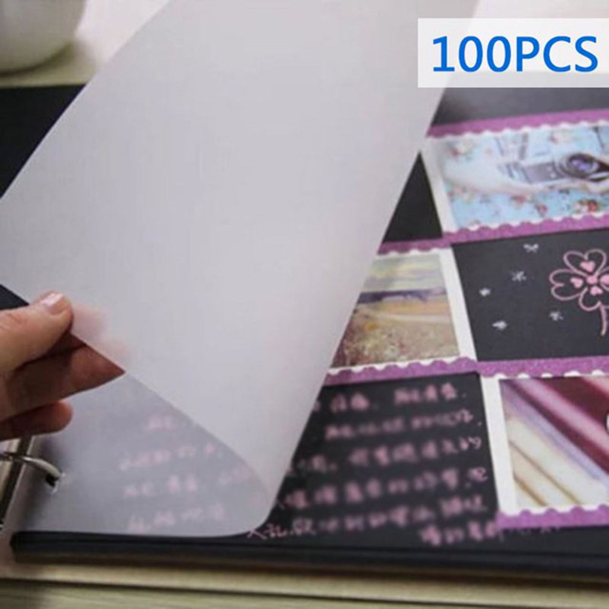 100 Sheets Tracing Paper 6.7 x 9.8 inches Artists Tracing Paper White Trace Translucent Clear Carbon for Pencil Sketching Printing Drawing Animation(White) White