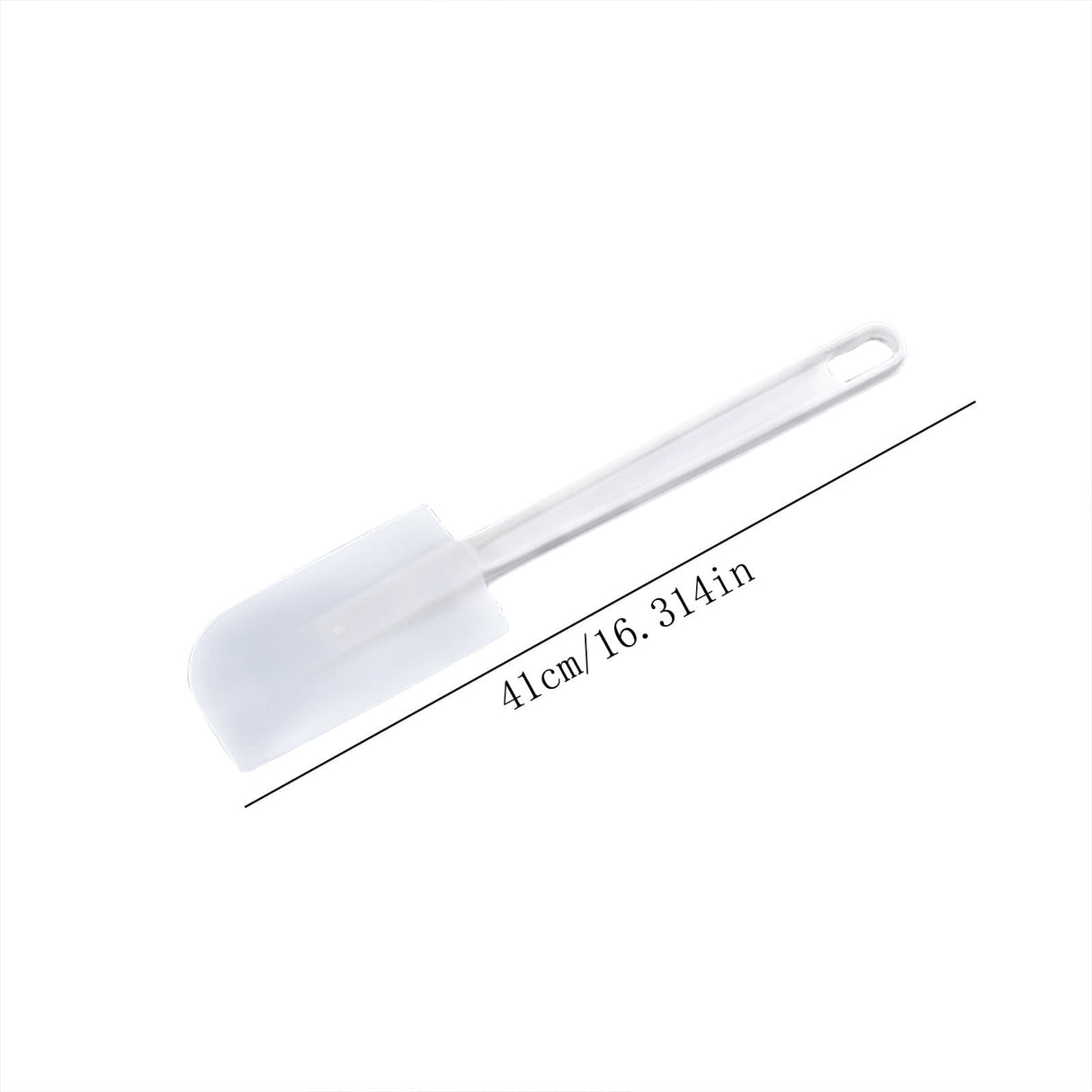 High Heat Resistant Silicone Scraper Spoon, Commercial Spatula for Cooking, Heavy Duty Rubber Spatula (White/1 Pcs) 16.14x7.26 16.14" x 7.26" White