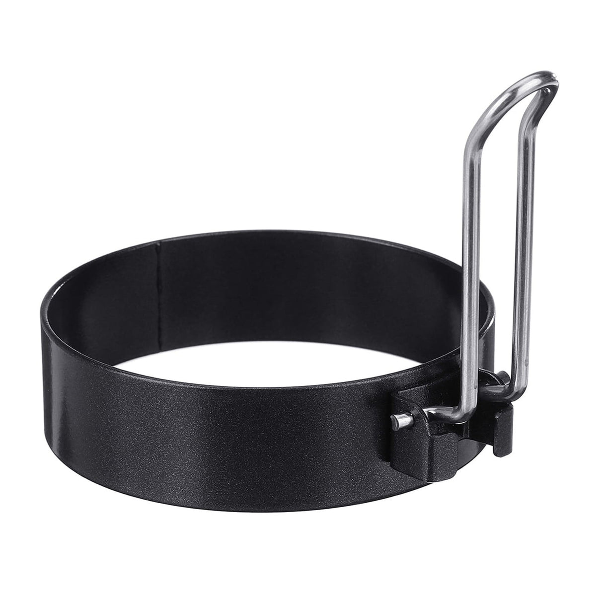 Egg Ring Pancake Ring, Heavy Duty Stainless Steel Fried Egg Molds, Non Stick Griddle Pancake Shapers with Handle for Breakfast Omelette Sandwich, 3.03Inches 3.03" Black