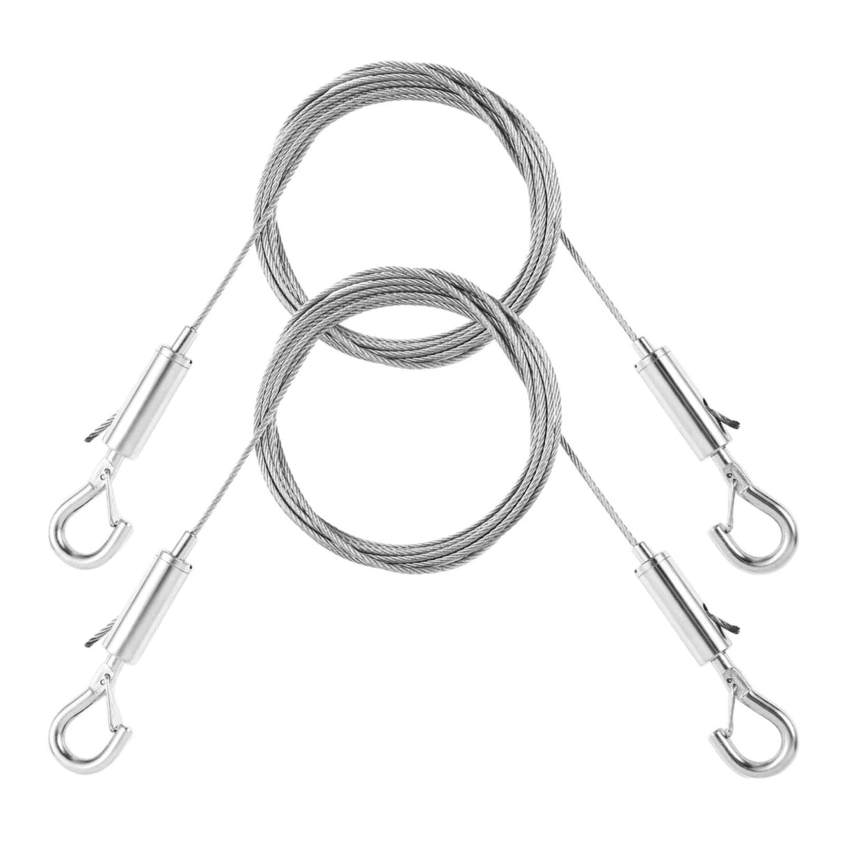 Adjustable Picture Hanging Wire, Upgrade Mirror Frame Hanging Kit, Heavy Duty Stainless Steel Wire Rope, Supports Up to 100lbs (Silver, 2PC/3.28 FT) 3.28' Silver*2