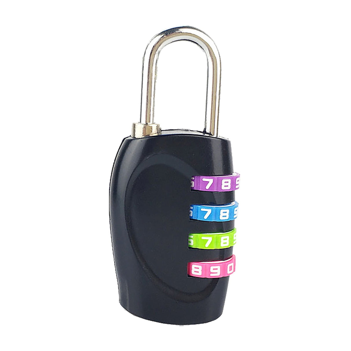 Combination Lock, Heavy Duty Resettable 4 Digit Padlock, Outdoor Waterproof Combo Lock for Office Gym Locker Fence Gate Hasp Cabinet Toolbox Cases, 1.18Inches 1.18" Black