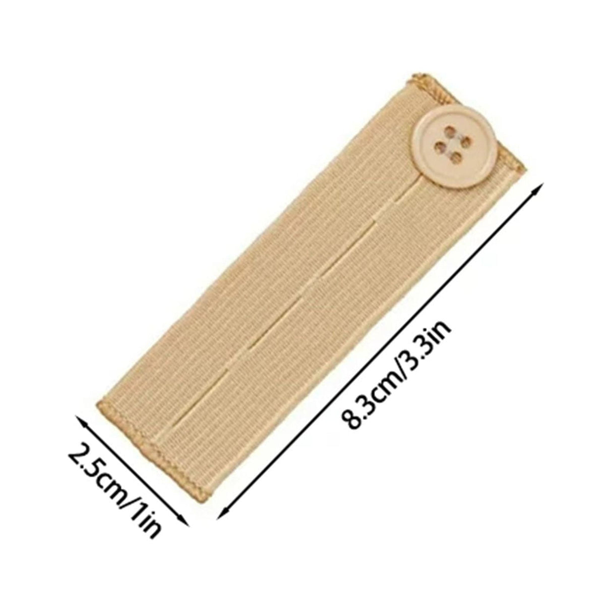 Adjustable Elastic Button Extender, 4 Pack Colour Elastic Button Extenders for Men and Women, Waist Extenders Waistband for Jeans Pants Trousers, 3.3x1.0 3.3" x 1.0" Black