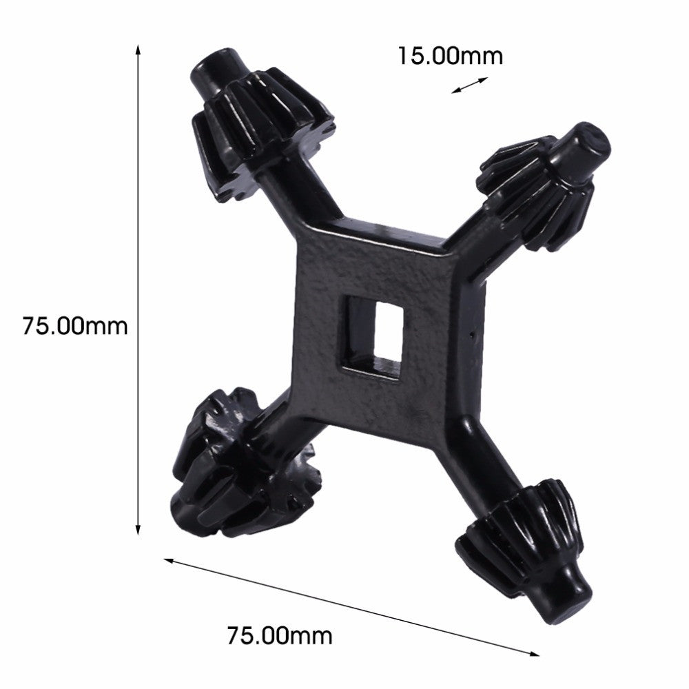 4 in 1 Drill Chuck Key Wrench, 1/4" 3/8" 1/2" Sizes Replacement Tool for Electric Drills, Drill Presses, Power Tool Chucks, for DIY, Home Improvement, Construction Projects, 1 Pcs, 2.95x2.95 2.95" x 2.95" Black*2