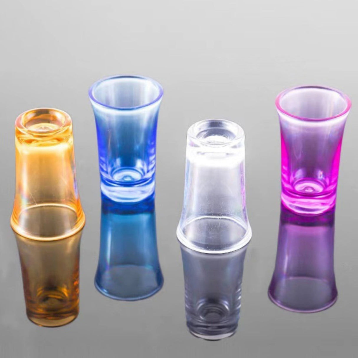 1 Pack Heavy Base Multicolor Shot Glasses Set, 1.2 oz Colorful Shot Bulk, Clear Shot Glass, Tequila Cups Small Glass, Shot Glasses for Whiskey, Tequila, Vodka, Spirits & Liquors(Blue,1.7x1.7x2.6") Yellow