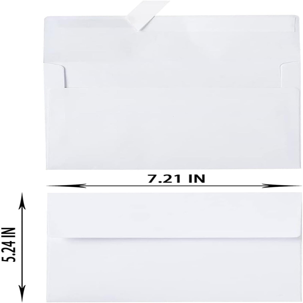 White Envelopes 40 Pack, 5 x 7 Square Envelopes Colored Self Seal for Wedding, Party Invitations, Greeting Cards, Announcements, Photos, 5.24 x 7.21 5.24" x 7.21" White